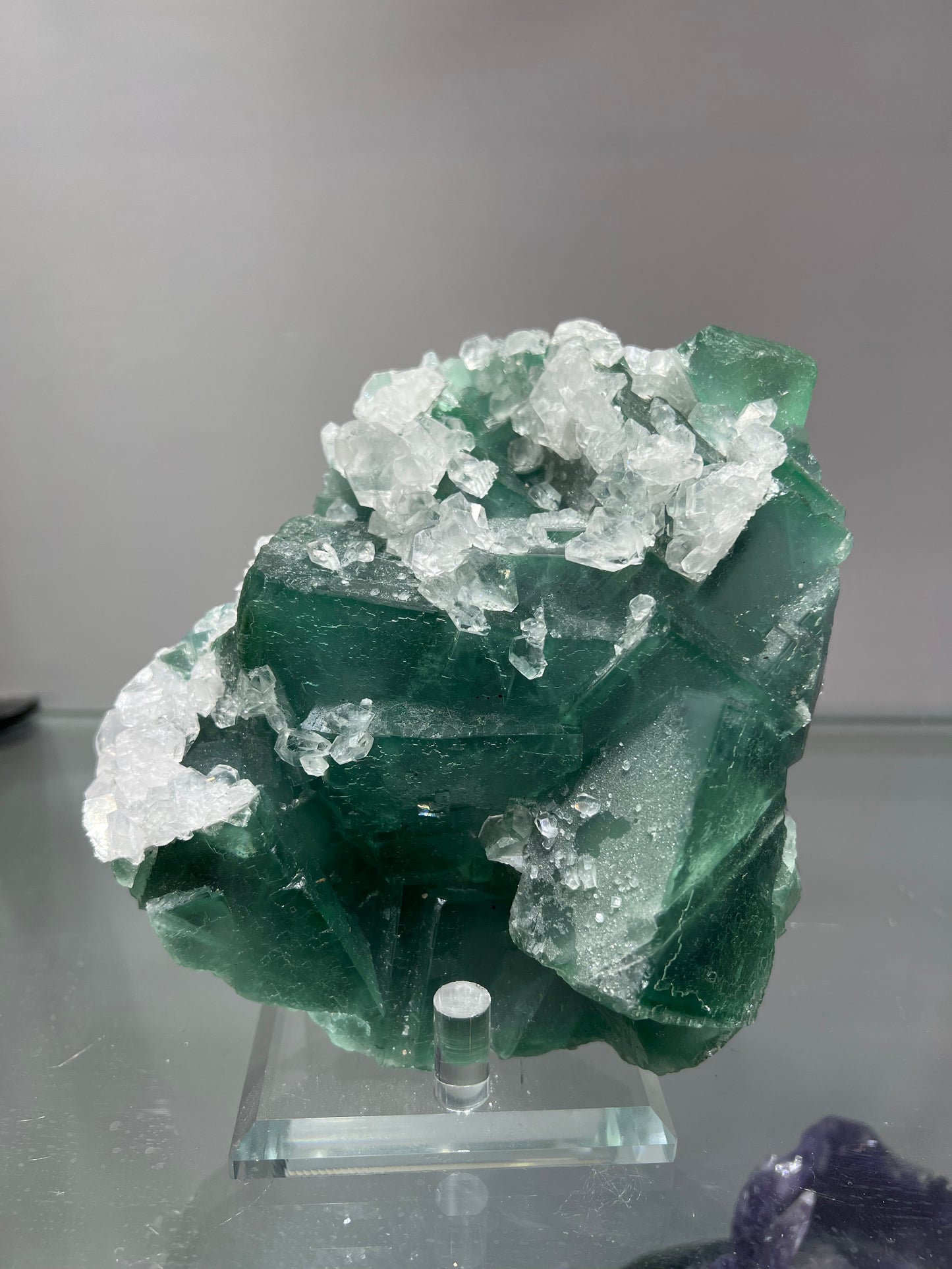 Calcite matrix with fluorite