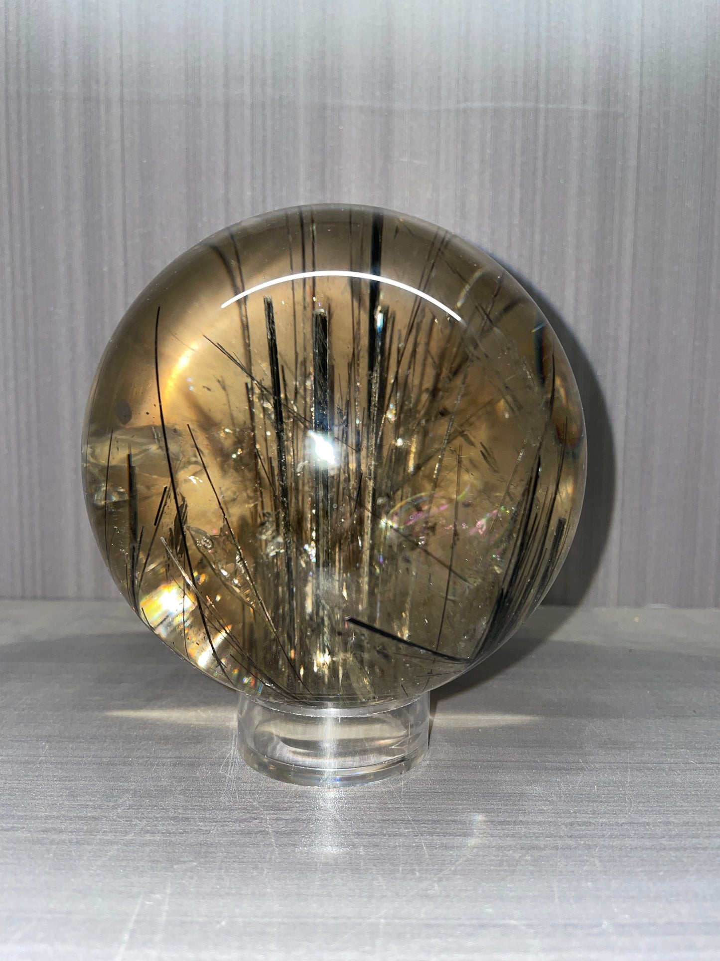 Tourmaline quartz sphere