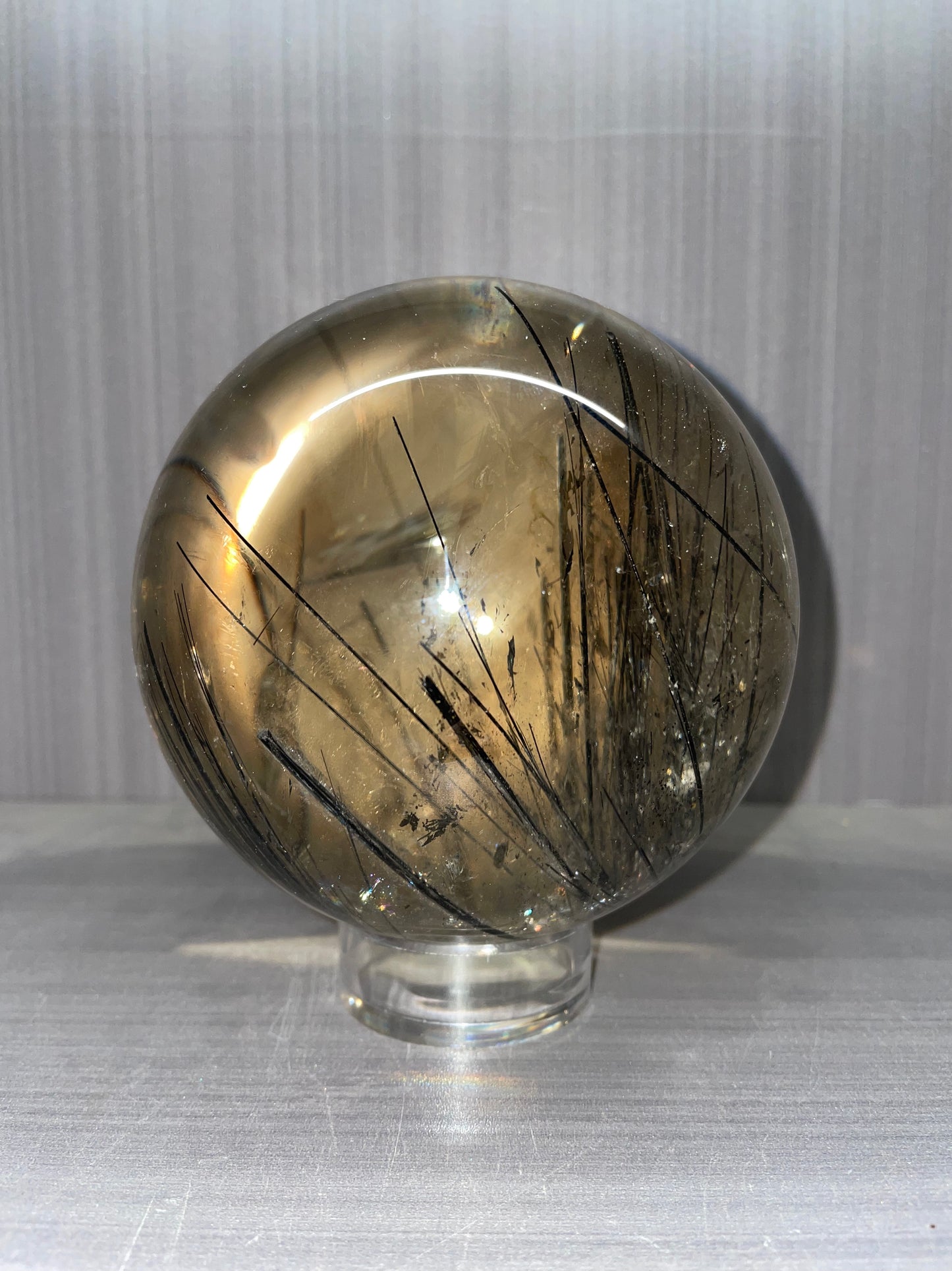 Tourmaline quartz sphere