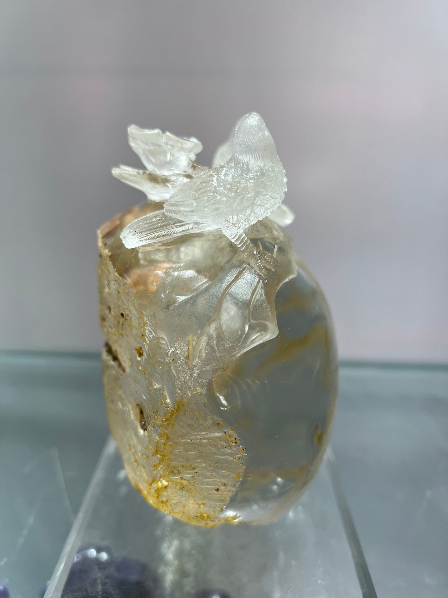 Golden healer birds carvings