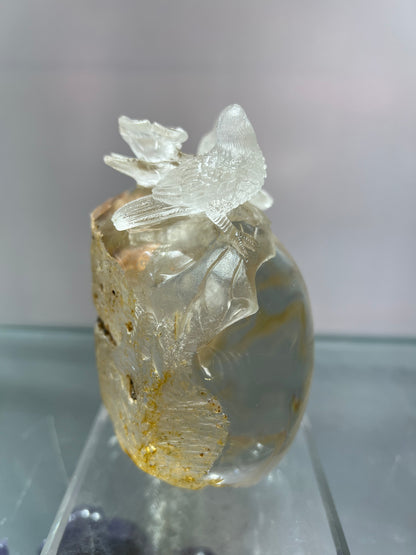 Golden healer birds carvings
