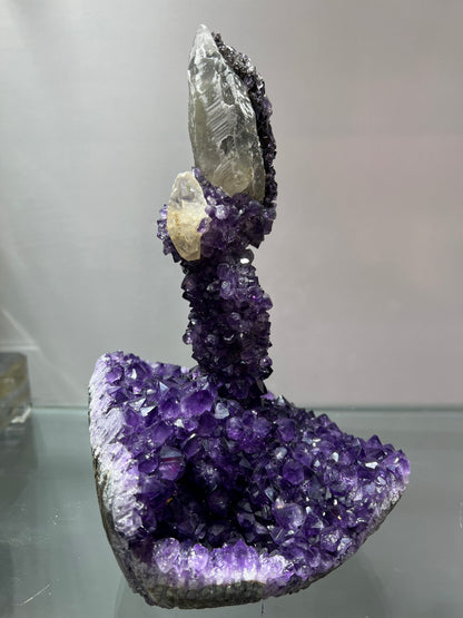 Amethyst associated with calcite