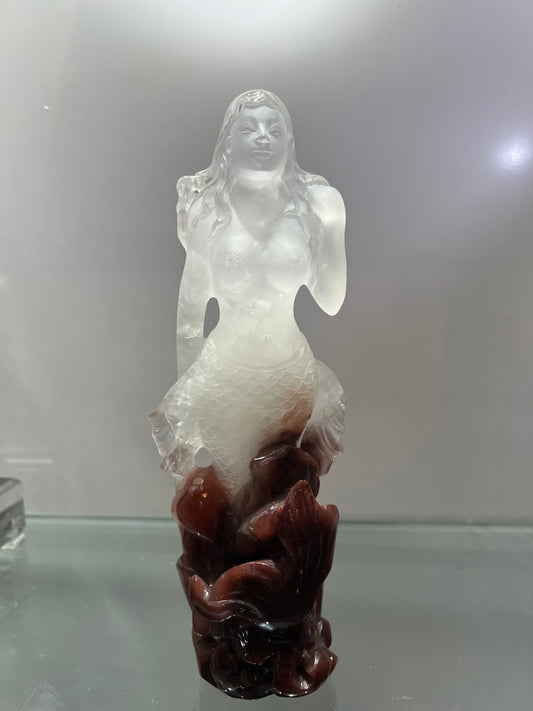Red phantom quartz mermaid