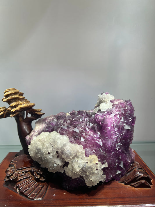 Double color octahedral fluorite