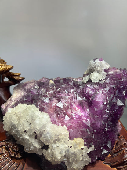 Double color octahedral fluorite