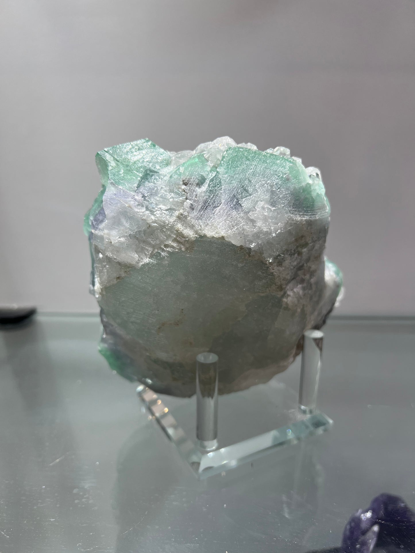 Calcite matrix with fluorite