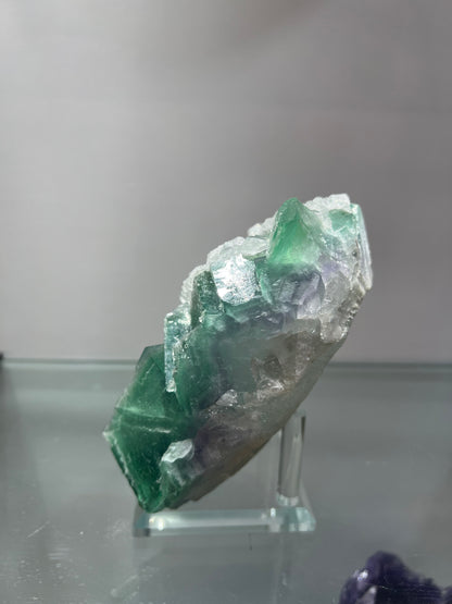 Calcite matrix with fluorite