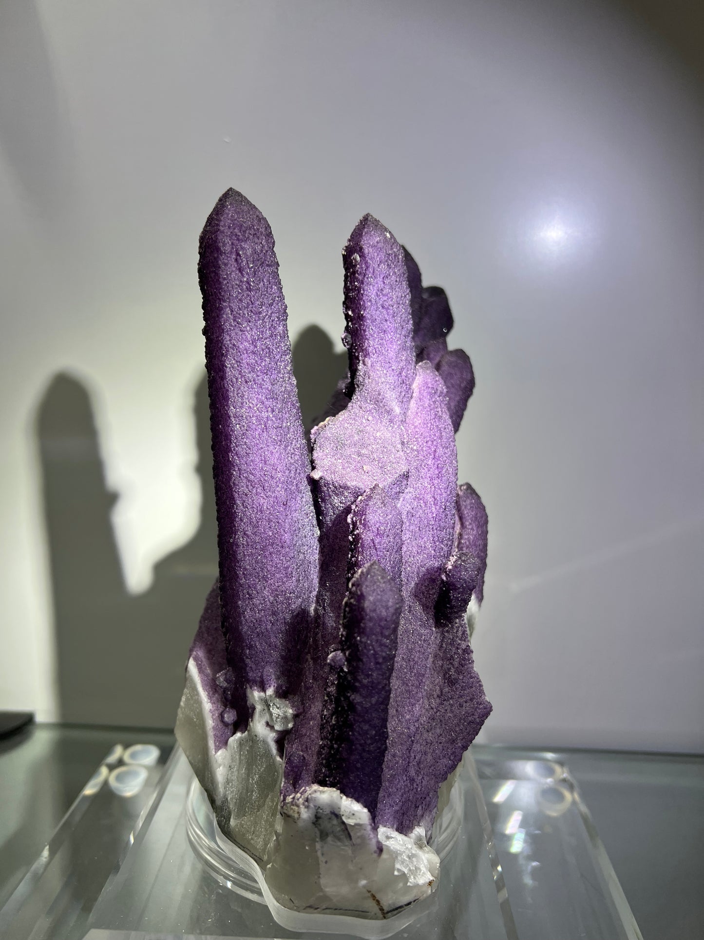 Mongolia purple fluorite matrix with the milk quartz cluster