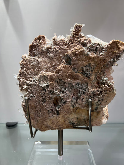 Pink lemuria quartz cluster