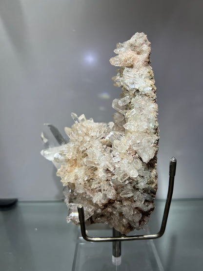 Pink lemuria quartz cluster