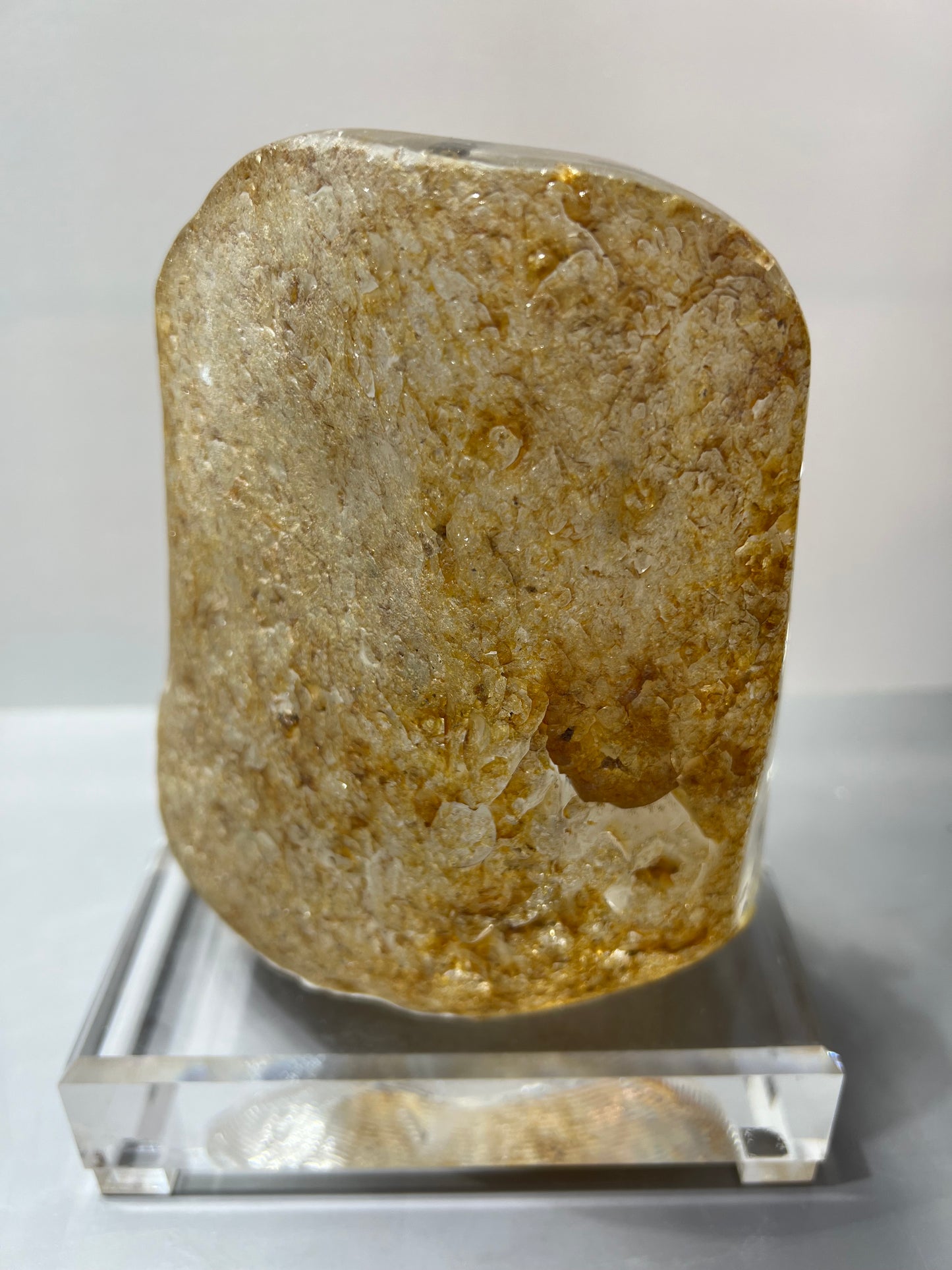 Rutilated golden healer crystal laughing Buddha