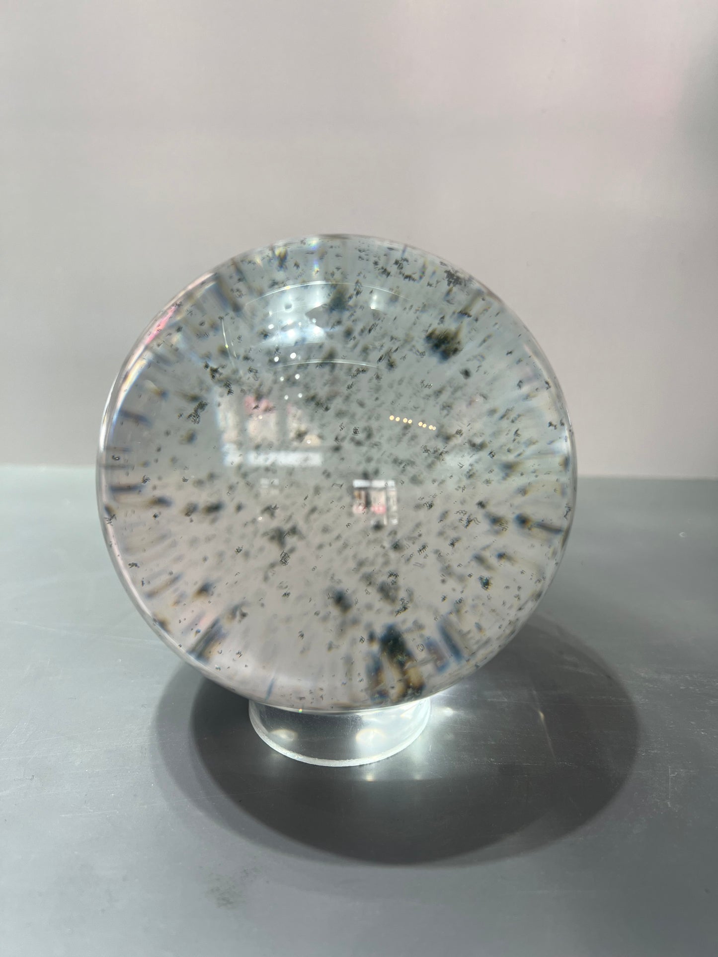 Garden quartz sphere