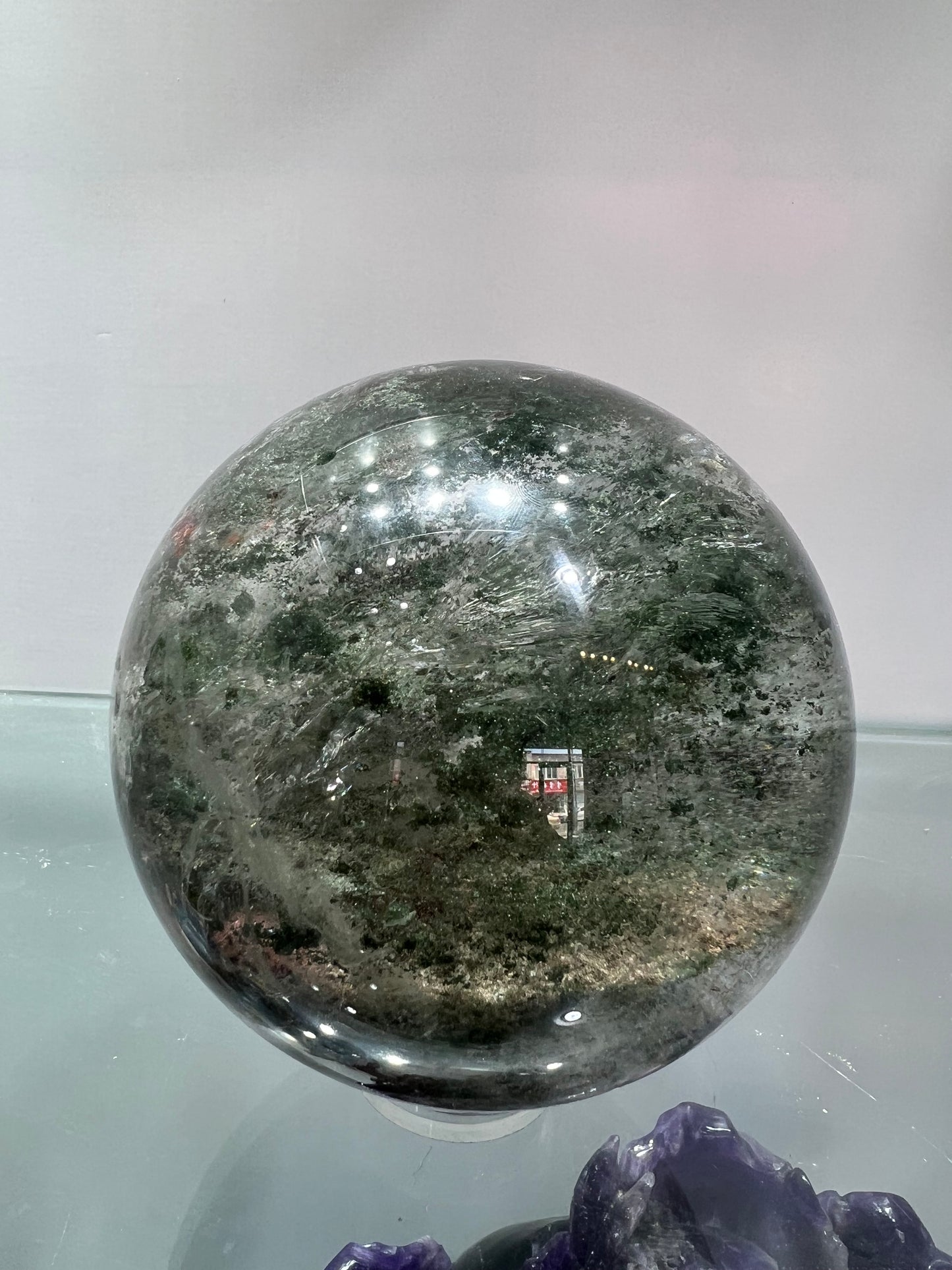 Thousands layer garden quartz sphere