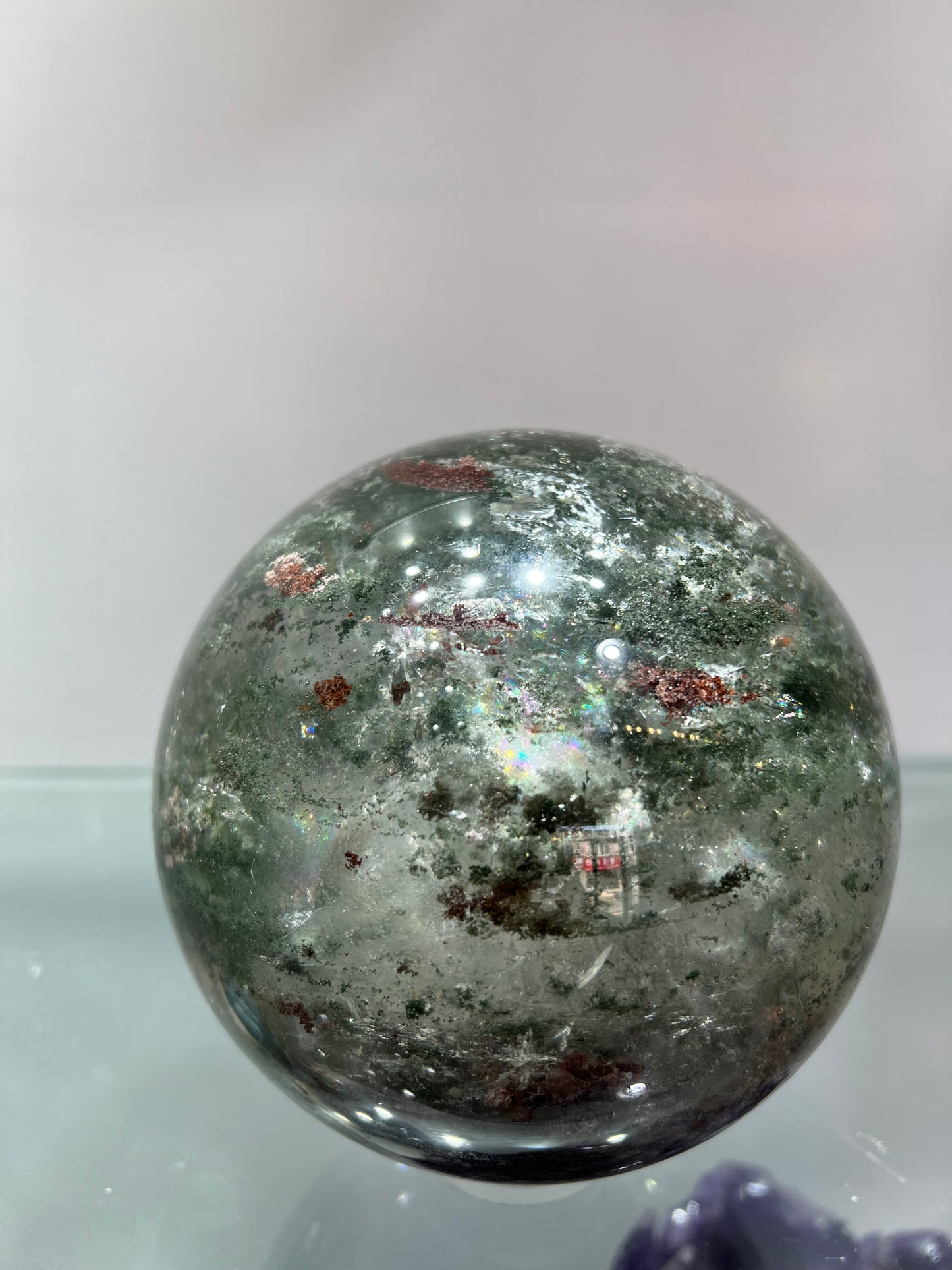 Thousands layer garden quartz sphere